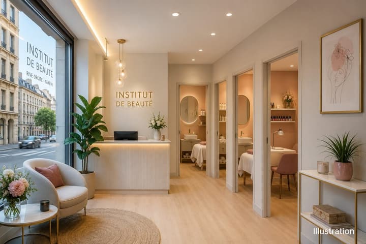 Réception d’un institut de beauté proposé à la cession via Capital First.